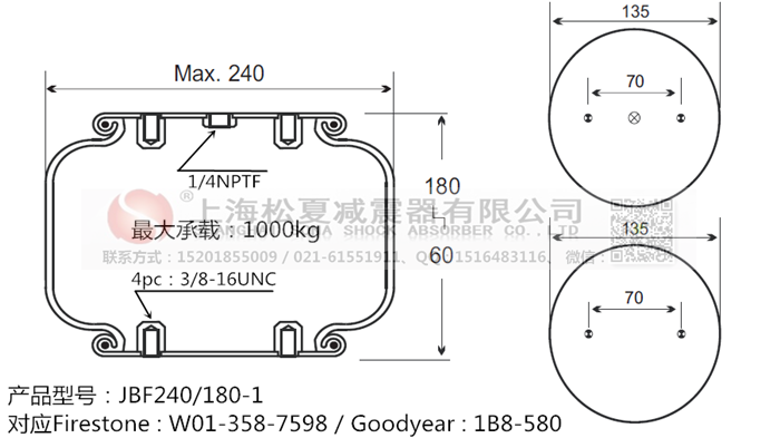 JBF240-180-1橡膠<a href='http://m.ming1688.cn/' target='_blank'><u>空氣彈簧</u></a>
