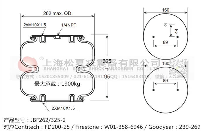 JBF262/325-2橡膠<a href='http://m.ming1688.cn/' target='_blank'><u>空氣彈簧</u></a>